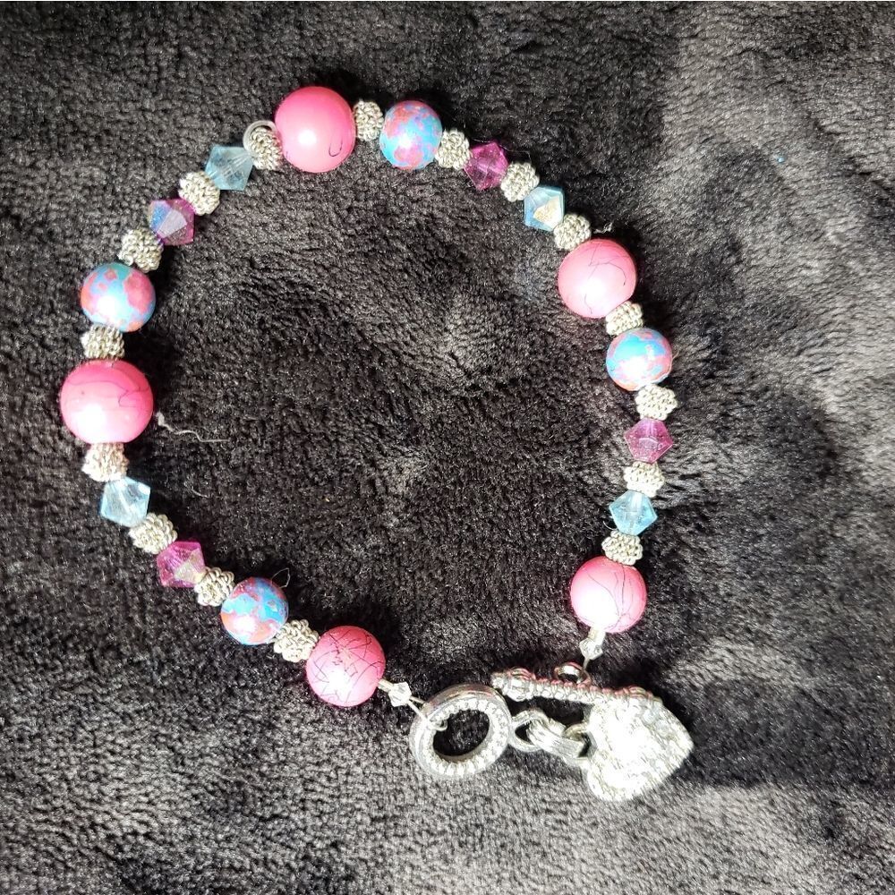 Pink bead bracelet 